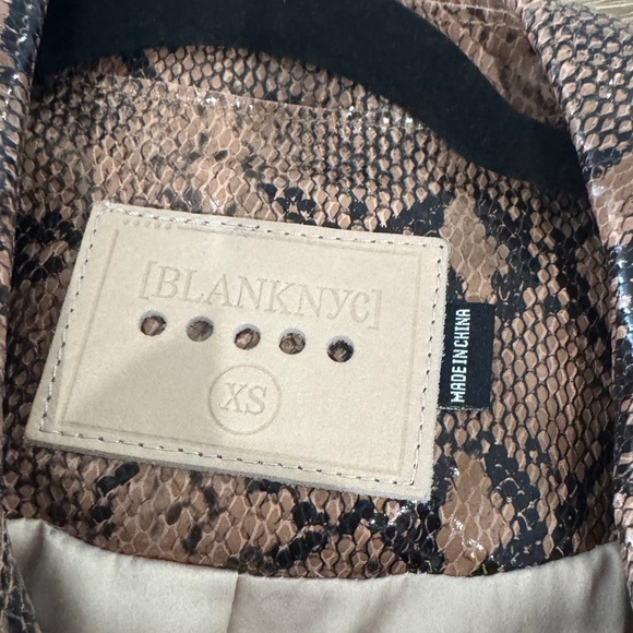 BLANKNYC Snake Print Faux Leather Moto Jacket xs - Picture 4 of 5